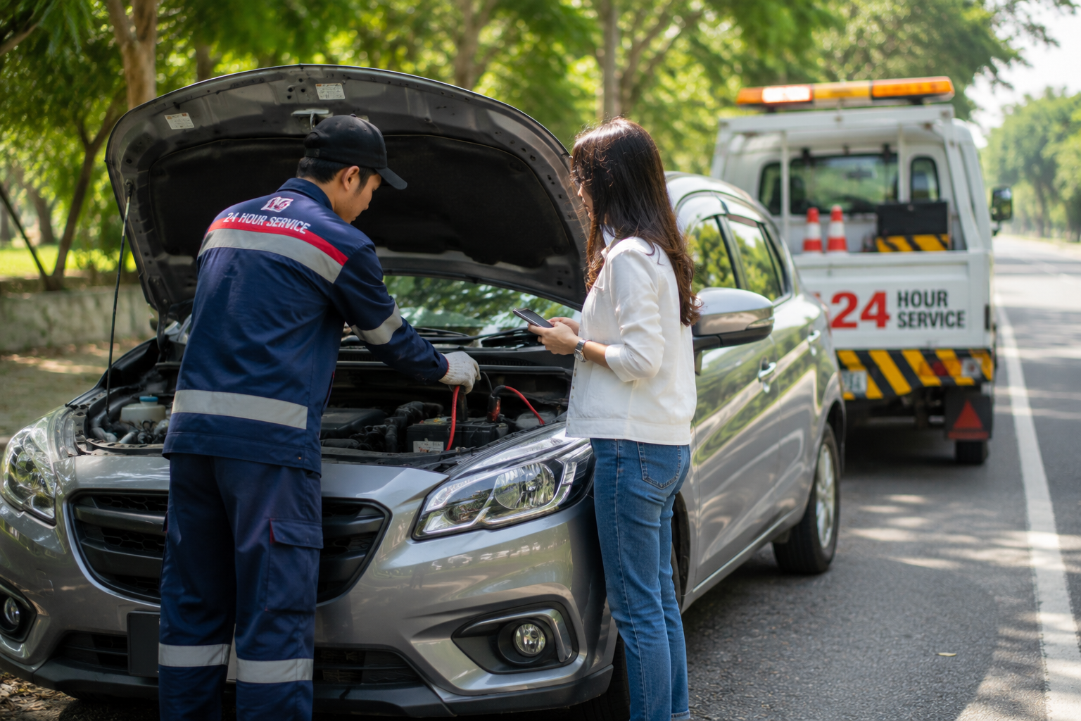 Bantuan darurat di jalan – derek mobil 24 jam siap datang